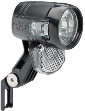 AXA Blueline 30 E-Bike 6-12V – LED Fahrradlicht – 30 Lux – 50 m Sichtweite – 3.000 m gesehen Werden – Sichtbar von der Seite – StVZO zugelassen, Schwarz, 93950095KB