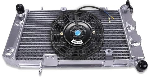 GAYCLG Radiador Enfriador Compatible con ATV Suzuki LTZ400 LTZ400Z Compatible con Kawasaki KFX400 Compatible con Arctic Cat DVX400 2003-2008 Ventilador de radiador de Aluminio Cooler Kit