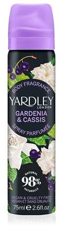 Yardley London Gardenia & Cassis Body Spray for Women with Fruity Cassis and Creamy Gardenia Notes, A Delicate Floral Scent for Fresh Everyday Moments - 75ml