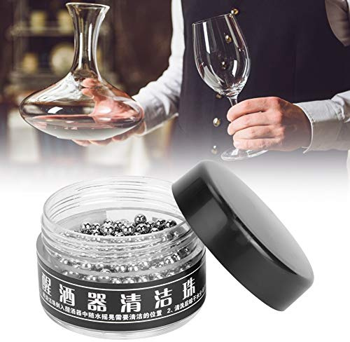 ZenithAur Decanter Cleaning Beads Stainless Steel Cleaning Balls for Wine Decanters Water Bottles Vases Glasses and Coffee Pots Reusable Solution