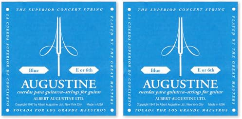 Augustine Blue Label Saiten für Klassik Gitarre - E6 (Packung mit 2)