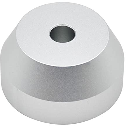 45 RPM Adapter, for 7 Inch Vinyl Record Solid Aluminum Record Adapter, 7 inch Vinyl-Record Dome 45 Adapters, Aluminum LP Vinyl Turntable Center Adapter for Gramophone Records(Silver)