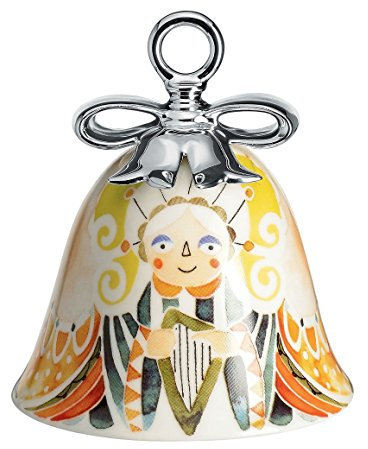 Alessi Holy Family Angel Christmas Decoration Weihnachttsschmuck, Porzellan, Bunt, 7.2 x 7.2 cm