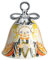 Alessi Holy Family Angel Christmas Decoration Weihnachttsschmuck, Porzellan, Bunt, 7.2 x 7.2 cm