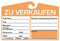 25x KFZ-Verkaufsschild zur Befestigung am Innenspiegel (orange, analoge Anzeige)