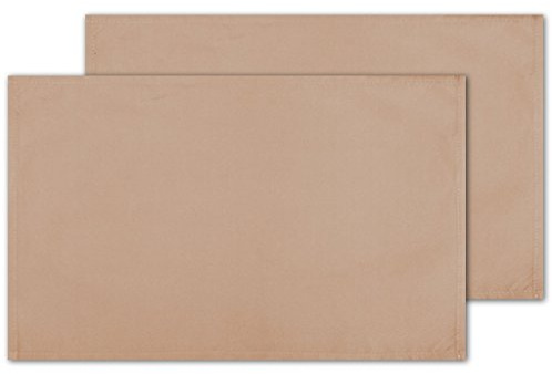 Bestlivings 2er Set Tischsets Platzset Tischuntersetzer Platzdeckchen Tischdeko Tischmatte Essensunterlage Maße 30x45 cm, Farbe: sandgrau - beigegrau