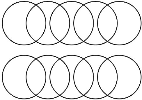 uxcell Nitrilkautschuk-O-Ringe, 200 mm Außendurchmesser, 193 mm Innendurchmesser, 3,5 mm Breite, metrische Buna-N-Dichtung, 10 Stück