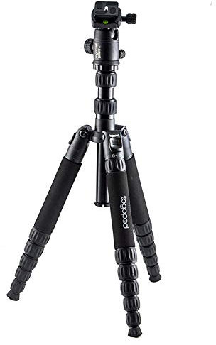 togopod Lukas Foto Reise Kamera Stativ für Canon, Nikon, Sony, Panasonic, Pentax usw. inklusiv 360° Kugelkopf + Tasche + Schnellwechselplatte. (max. Höhe 190cm, Tragfähigkeit 25kg, Gewicht 1,95 kg)