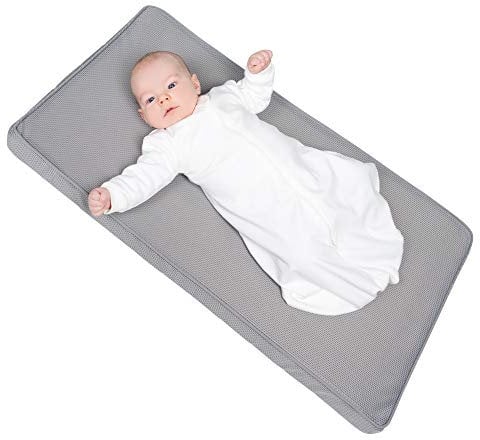 roba Stubenbettmatratze 45 x 90 cm - Matratze für Beistellbetten & Stubenwagen - AIR BALANCE PREMIUMMESH - safe asleep® - Atmungsaktive Babymatratze für optimales Schlafklima