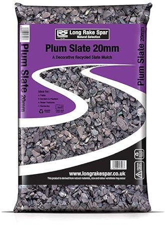 Plum Slate Chippings | 20mm | 20kg | Aggregates, Garden Pebbles, Garden Chippings, Driveway Stones/Sealer