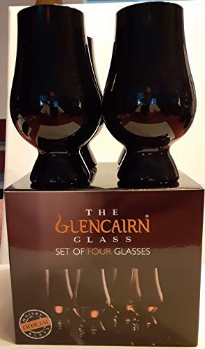 Schwarze Glencairn Whisky Gläser Im 4er-Set In 4 Geschenkboxen
