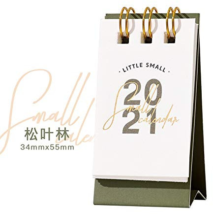 BGTR Kalender Kalendarien 4Colors Mini-Tischkalender-Büro-Schreibtisch-Deko-Briefpapier 2021 Kalender Desktop-Kalender Terminkalender (Color : C)