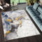 TAPISO Shine Teppich Kurzflor Abstrakt Marmor Creme Grau Gold Wohnzimmer Schlafzimmer 3D Optik Modern Design ÖKOTEX 200 x 300 cm