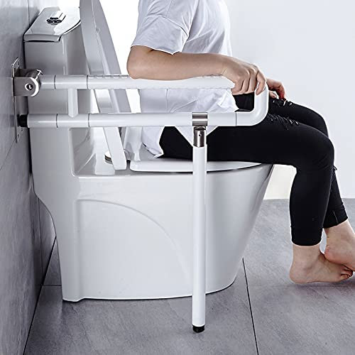 PEALOV Wandstützgriff Toilette,Badezimmer Dusche Faltbarer Haltegriff Handlauf Sicherheitssitzstütze,Edelstahl Anti-Rutsch Drop Down Handgriffe Stützhilfe Wandmontage FüR Behinderte,Schwangere Frau