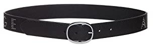 Armani Exchange Damen Studs Extended Logo Belt, Schwarz, XS