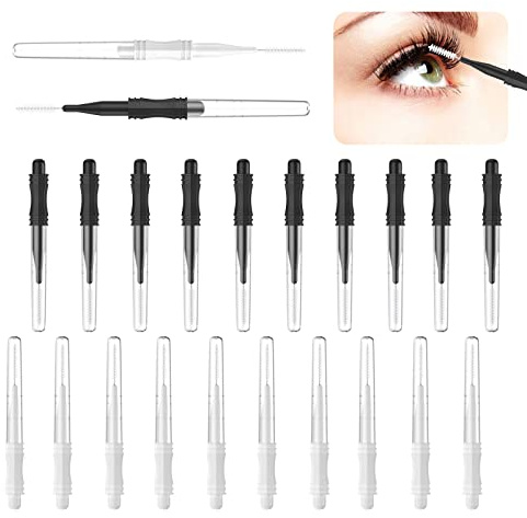 20 micro brosses à sourcils avec capuchon, brosse à sourcils pour laminage de sourcils