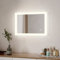 Boromal LED Badspiegel mit Beleuchtung 40x60cm LED Badspiegel 3 Lichtfarbe Dimmbar 3000-6500K 1940LM Kaltweiß Neutral Warmweiß Wandspiegel LED Spiegel mit Touch Schalter