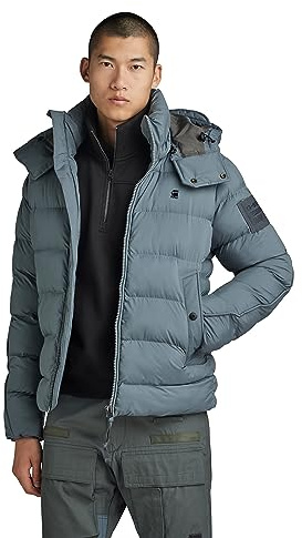 G-Star Para Hombre Chaqueta G-Whistler Padded Hooded, Gris (axis D20100-D199-5781), XXL