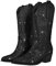 blingqueen Stivali da cowboy con glitter tacco occidentale, Nero , 46 EU