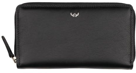 Golden Head Polo RFID Protect Zipped Ladies Purse Wallet Black