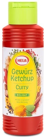 HELA - Gewürz Ketchup Curry delikat 300 ml - veganer Curry Ketchup - lieblich-würziger Ketchup mit Currygeschmack, glutenfrei, laktosefrei, ohne Konservierungsstoffe - für Pommes, Grillgut & Gemüse