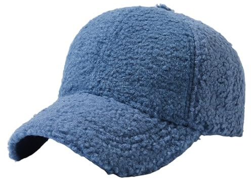 Frauen Lamm Wollhut Solid Winter Baseball Cap Warm Warm Teddy Fleece Baseballhut Outdoor Caps
