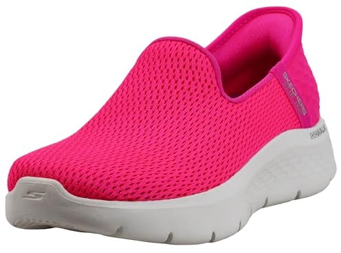 Skechers Women's Go Walk Flex Slip-ins-Relish Sneaker, Hot Pink, 8