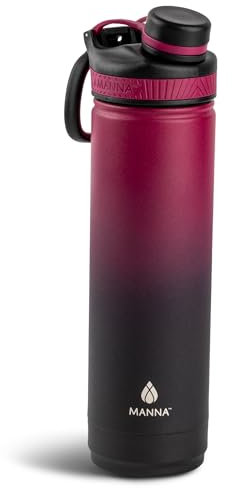 Manna Saratoga Double-wall Insulated Stainless Steel Bottle - 26 Oz - Blackberry Ombre
