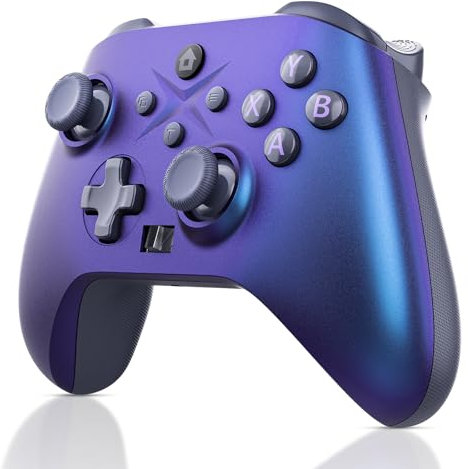 TURPOW Wireless PC Controller, Dual Shock Gamepad with Bluetooth/WiFi/Wired Vibration/Programming/Turbo für PC Windows