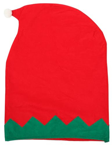 Zerodeko Stuhlbezug Weihnachts stuhlhussen weihnachtsstuhlbezüge Wohnkultur Weihnachtstischdecke Weihnachtssitzbezug Stuhlhusse zu Weihnachten dreidimensional schmücken rot
