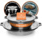 FULL WiNDSOR - MAGWARE - Magnetic Bowls and Plates Set - Stainless Steel Travel Dinnerware for Camping, Overlanding, Backpacking, Picnic, RV, Outdoor Dining Portable Mess Kit - Single Set (4 PCS)
