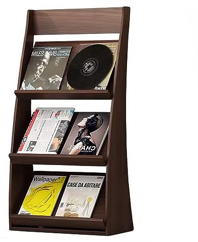 Antiker Zeitschriftensammler aus Holz,freistehender Broschüren-Organizer,dekorativ,Robustes Bücherregal,Informationsaufbewahrungsregal für das Wohnzimmer