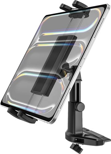 Dosvsi Supporto per Tablet Auto Lettore CD, Compatibile con iPad Pro 13 12.9 11, Galaxy Tab S A, 4~13 Tablet & Telefono, Braccio Regolabile, Hand Free