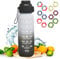 Generisch Trinkflasche Sport Wasserflasche Mit Duft丨Trinkflasche Mit Geschmack Ring丨Trinkflasche Mit Zeitmarkierung Deutsch Trinkflasche Bpa Frei Water Bottle丨Geeignet Für Die Fahrrad, Outdoor,Schule