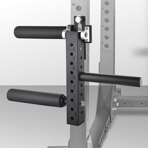 DPQYJPP 16/18/26 mm Power-Rack-montierte Beinstrecker- und Curlmaschine, sitzende Beinstreckerausrüstung, Verstellbarer, für Training der Unterkörper-Beinmuskulatur,26mm