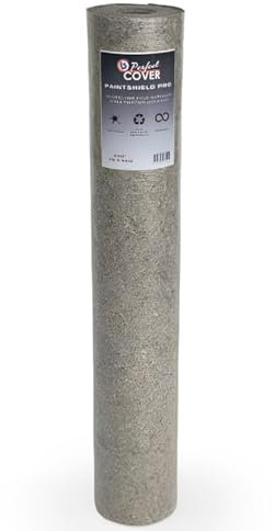Perfect Cover Schildersvlies Pro - Rouleau de Protection de Sol Haute Qualité - Non-Tissé Résistant aux Liquides - Antidérapant et Robuste - Idéal pour Travaux de Peinture et de Rénovation (1m x 50m)