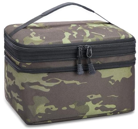 Bolsa nevera nevera portatil pequeña - bolsa Termica Porta Alimentos,Bolsa Nevera Expansible,Impermeable Prueba de Fugas Isotermica Nevera Portatil, Bolsa Comida Trabajo Exterior Playa,Camuflaje Negro