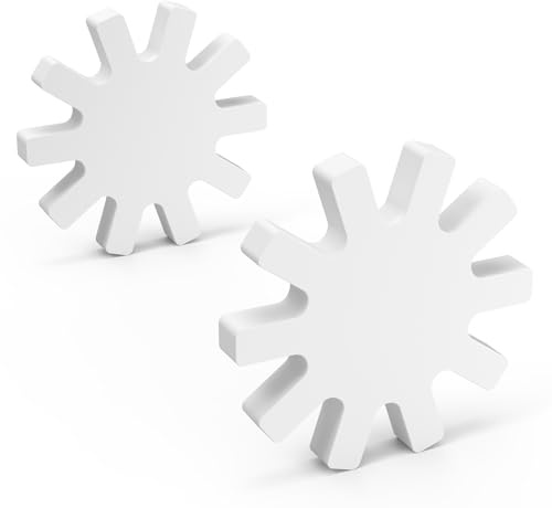 stonylab 2er-Pack Zahnrad-Magnetrührstab-Set, 60 mm x 7 mm, PTFE-beschichtete weiße Rührstäbe für Magnetrührer, Laborrührer, Mischanwendungen