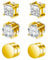 Besyvvin 6stk Magnetischer Ohrstecker Gold Fake Magnet Ohrringe Kein Piercing Ohr Stecker für Herren Mann Damen