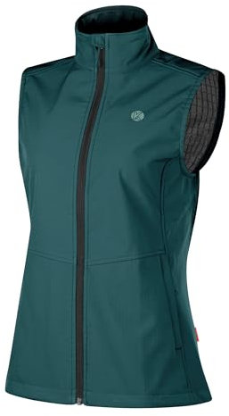 KUTOOK Weste Damen Sommer Leicht Ärmellos Laufweste Sportweste Fahrradweste Radweste Winter Softshell Fleece für Outdoor Hundesport Golf Grün S