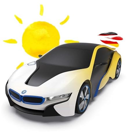 RC ferngesteuertes Auto im offiziell lizenzierten Design, Kompatibel mit BMW i8 UV-Sensitive Collection, Modell-Maßstab 1:24, Lizenz-Fahrzeug, Spielzeug für Kinder in Jungen Jahren und Erwachsene