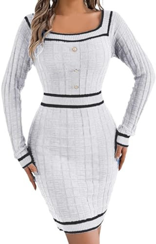 WVONIF Robe de Noel Femme Vintage Rouge Robe élégante et Ample en Mousseline de Soie pour Femme, Manches 3/4, Robe de soirée, Robe Cocktail Robe Rose poudré Femme Enceinte Jupe Homme