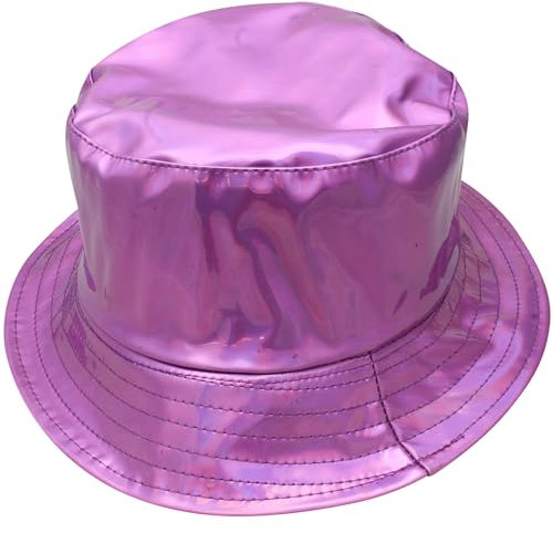 Cherry-on-Top Sombreros de pescador para hombre y mujer, de piel sintética, resistentes al agua, de verano, Lila, Talla única
