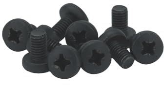 M5 (5mm x 8mm) Pozi Pan Head Machine Screws - Black Plated Steel (Pack of 20)