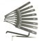 QiDAi 8pcs Lock Pick Rake Tools with 2 Tension Wrenches, Pocket Multitool Locksmith Lockpicking Tool Kit for Lockpick and Beginners