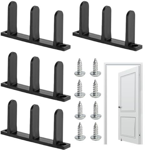 Hqunjikp Guide de sol pour porte de placard coulissante, guides de porte de placard pour sol d'armoire, rails stables, pièces de rechange avec vis pour armoire de cuisine, armoire, salle de bain