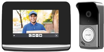 Visiophone V500 Pro io pour Somfy- Interphone Vidéo - Installation en Saillie - Alimentation Bloc Secteur - Écran Tactile 7’’ - Commande Portail & Portillon - Vision Nocturne - Technologie io