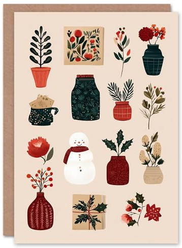 Artery8 Christmas Card Midcentury Modern Cosy Festive Assemblage