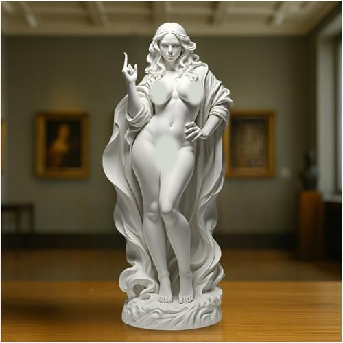 Macamolly Mittelfinger Skulptur Witch with Attitude Das Original Symbol für Talk to The Hand 20cm Statue Room Decor Deko Wohnzimmer