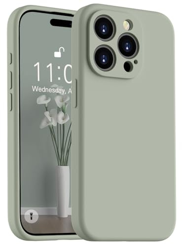 Kukiwhy Matt Hülle für iPhone 15 Pro Hülle, Kupfer Grün | Dünn Slim Case mit Microfiber-Innenfutter Handyhülle für iPhone 15 Pro, Rundumschutz mit Kratzfeste Schutzhülle